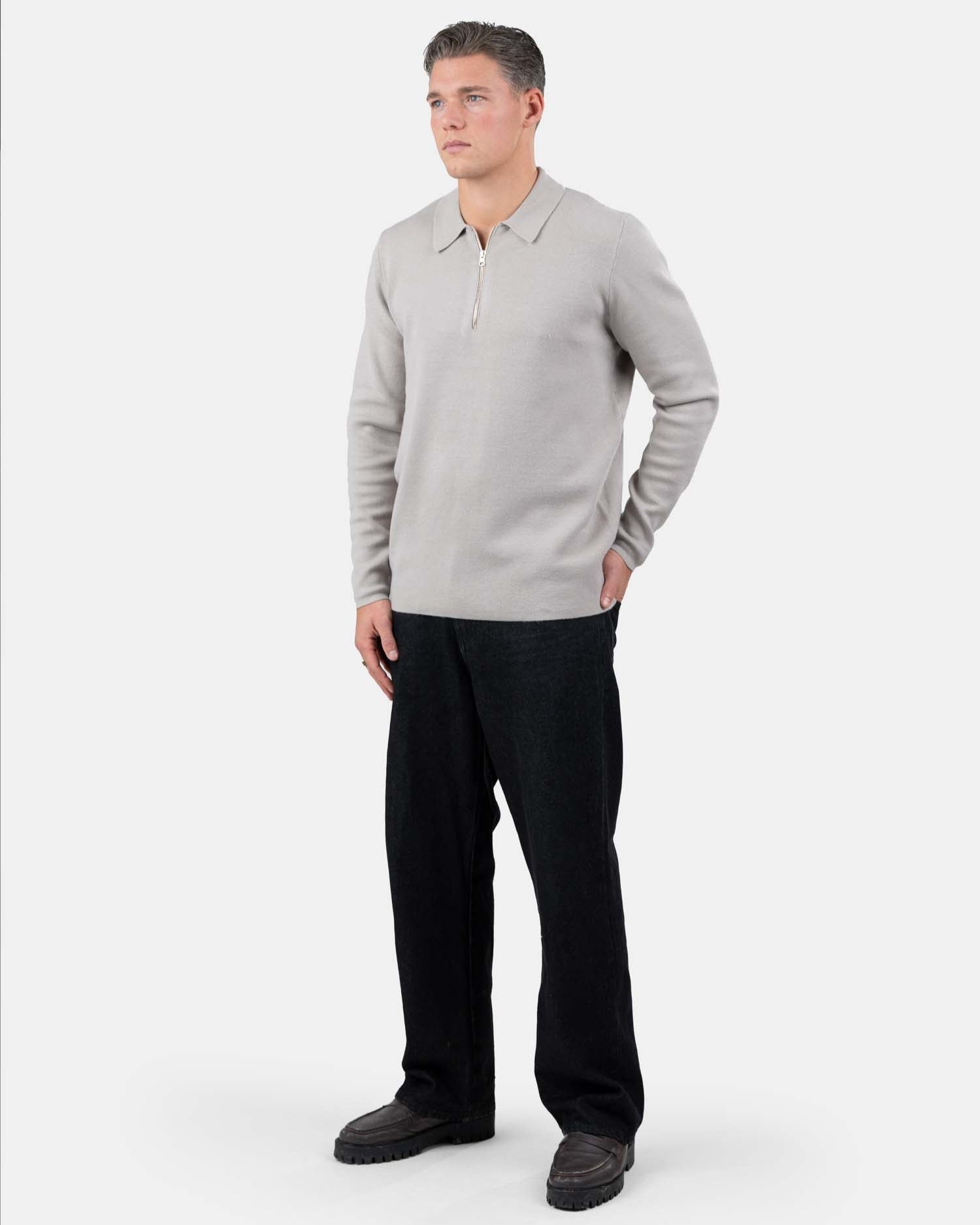 Half Zip Polo Grå | Skagen - clothing.dk